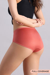 Zivame Marshmellow Medium Rise Full Coverage Hipster Panty - Dusty Cedar — thumbnail 1